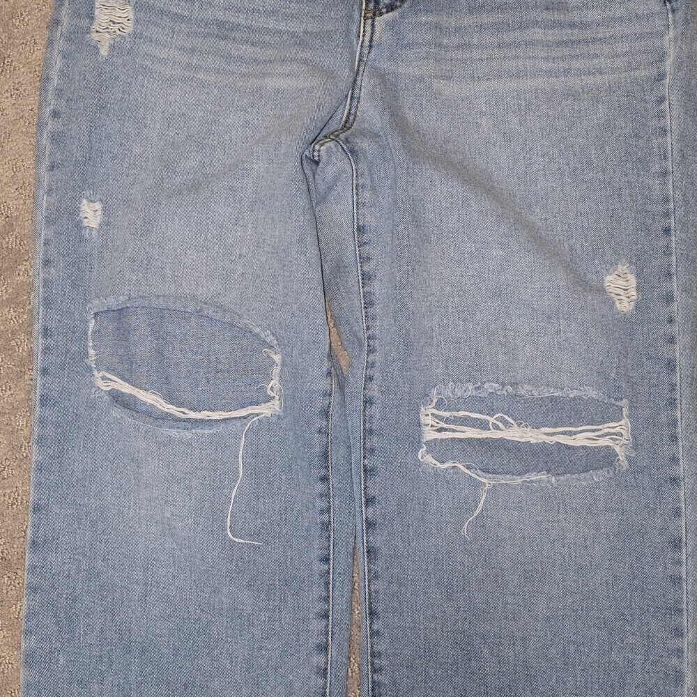 Circus by Sam Edelman Women 31 High Rise Relaxed Straight Jeans Distressed Hem - Picture 4 of 16